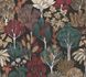 Tapete Vlies Palmen Floral schwarz grün rot 37757-6 2