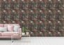 Tapete Vlies Palmen Floral schwarz grün rot 37757-6 5