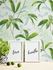 Non-Woven Wallpaper Leaves Jungle green white 37704-1 4
