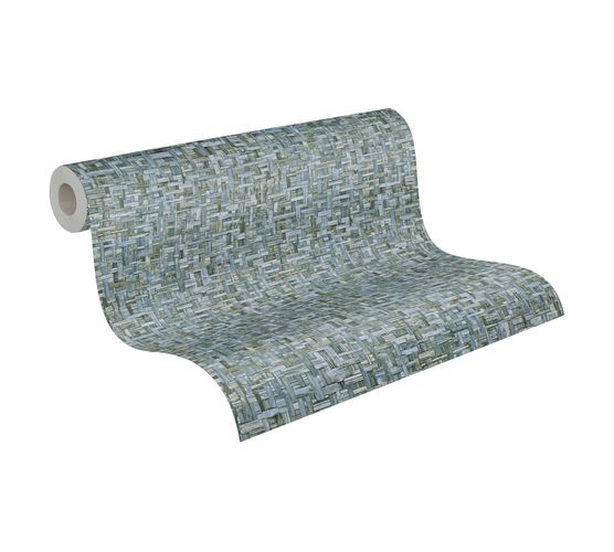 Tapete Vlies Holz-Optik blau Jungle Chic 37706-3