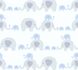 Artikelbild Kinder Tapete Vlies Elefantenfamilie blau grau 38113-1 1
