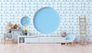 Raumbild Kinder Tapete Vlies Elefantenfamilie blau grau 38113-1 3