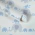 Rollenbild Kinder Tapete Vlies Elefantenfamilie blau grau 38113-1 2