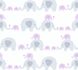 Photo Kids Wallpaper Elephants Family pink grey 38113-2 1