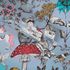 Rollenbild Vliestapete Kinder Blumen Tiere grau bunt 38120-2 2