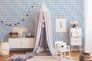 Room Image Kids Wallpaper Teddy Bears blue grey white 38129-1 3