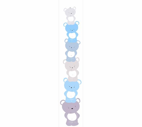 Artikelbild Vliestapete Kinder Teddybären blau grau weiß 38136-1