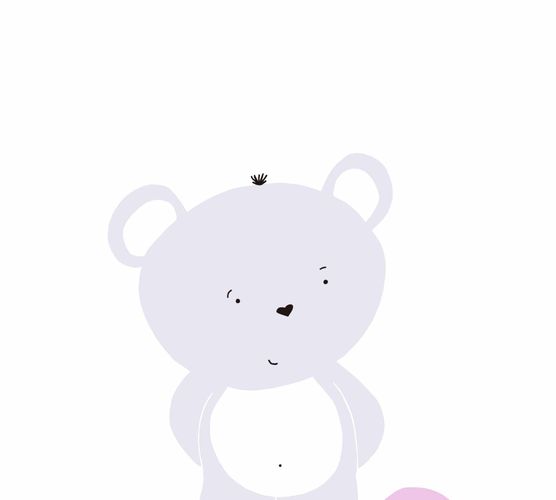 Artikelbild Vliestapete Kinder Teddybären rosa grau weiß 38136-2