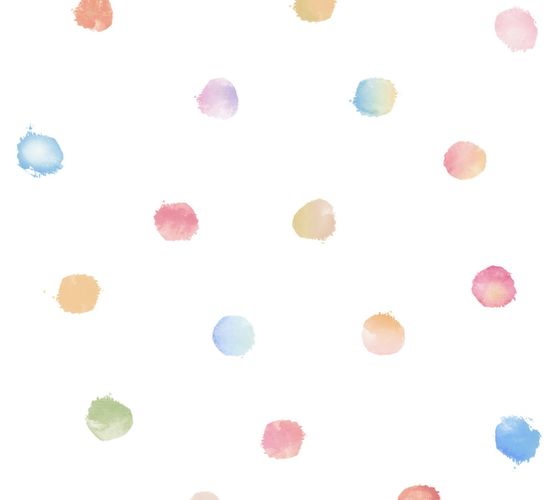 Image Kids Wallpaper Watercolours Dots colourful 38147-1