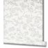Non-Woven Wallpaper Leaves silver white Gloss 32703 1