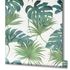 Non-Woven Wallpaper Leaves Jungle green blue white 32745 1