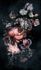 Photo Wallpaper Floral Flowers black pink blue 32755 2