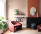 Raumbild Tapete Vlies Einfarbig Textil orange-rot Rasch 449051 3