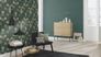 Picture Non-Woven Wallpaper Rasch Plain Linen dark green 531459 3