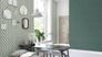 Photo Non-Woven Wallpaper Rasch Plain Linen dark green 531459 4