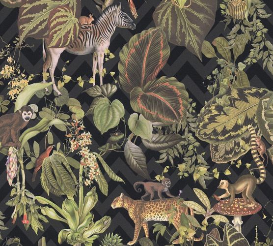 Image Non-Woven Wallpaper Michalsky Plants green black 37990-1