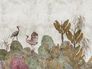 Image Photo Wallpaper Plants Birds Floral grey green 38234-1 2