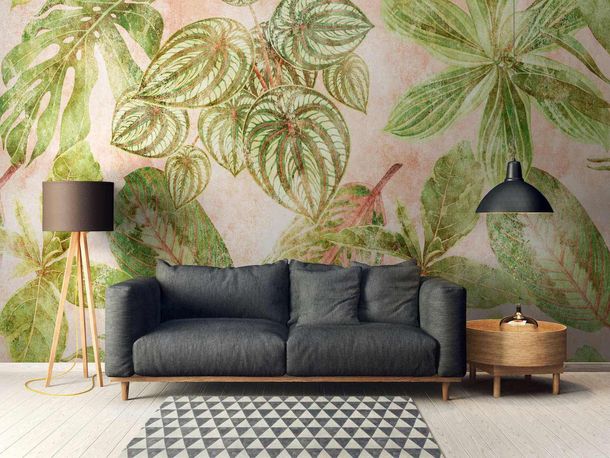 Picture Photo Wallpaper Floral Leaves Plants green 38242-1