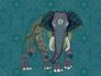 Artikelansicht Fototapete Vlies Elefant Mandala Kunst türkis 38262-1 2