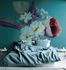 Image Photo Wallpaper Flowers Textile Floral blue 38269-1 1