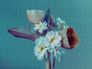 Picture Photo Wallpaper Flowers Textile Floral blue 38269-1 2