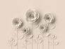 Image Photo Wallpaper 3D Flowers Floral grey 38293-1 2