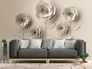 Illustration Photo Wallpaper 3D Flowers Floral grey 38293-1 3