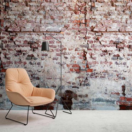 Artikelansicht Fototapete Vlies Backstein Mauer Vintage grau 38335-1