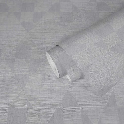 Photo Non-Woven Wallpaper Geometry Rhombus silver Gloss 38196-1