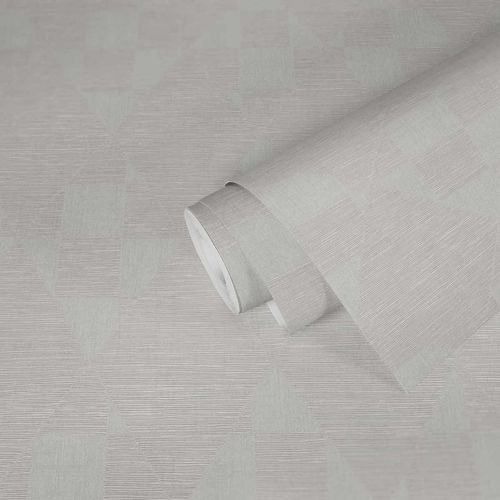 Produktansicht Tapete Vlies Geometrie Rauten creme-silber Glanz 38196-6