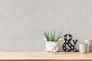 Illustration Non-Woven Wallpaper Geometry Rhombus cream-silver Gloss 38196-6 5
