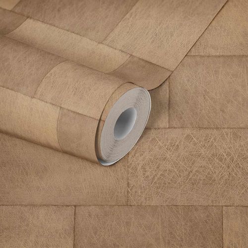 Picture Non-Woven Wallpaper Stone Wall copper-brown 38201-4