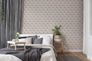 Illustration Non-Woven Wallpaper 3D Effect Graphic beige pink grey 38202-1 4
