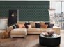 Picture Non-Woven Wallpaper 3D Effect Graphic green black gold 38202-3 4