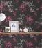 Ragal Tapete Vlies Floral Blumenmuster Anthrazit pink 5