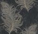Photo Non-Woven Wallpaper Feathers Nature anthacite 38009-4 2