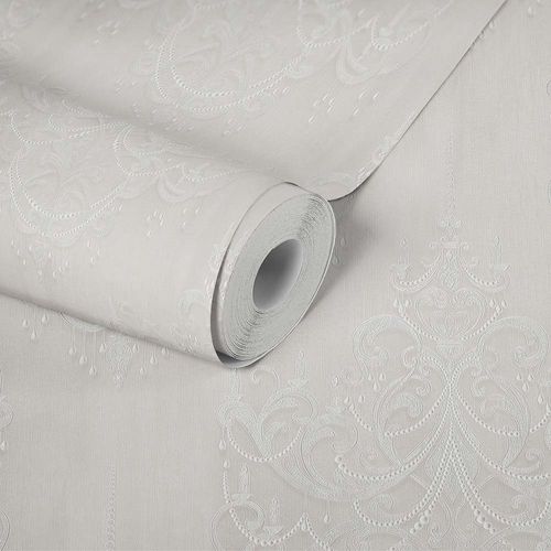 Artikelansicht Vliestapete Barock Ornamente greige silber 38096-2