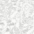 Illustration Non-Woven Wallpaper Floral Bushes white grey 10251-31 5