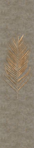 Artikelbild Fototapete Panel Blatt Floral grau braun 33274