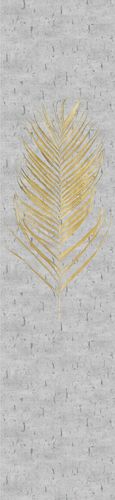 Artikelbild Fototapete Panel Blatt Floral grau gold 33275