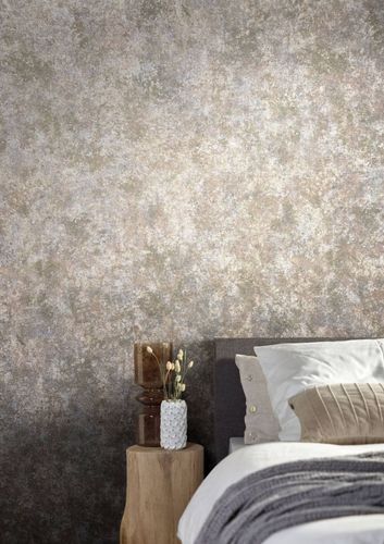 Image Non-Woven Wallpapern Patina Stone brown beige 85722