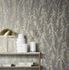 Artikelansicht Vliestapete Pflanzen Gräser grau blau Metallic 85730 1