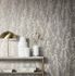 Artikelansicht Vliestapete Pflanzen Gräser grau silber Metallic 85731 1