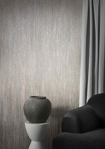 Artikelansicht Vliestapete Uni Meliert greige Metallic 85756