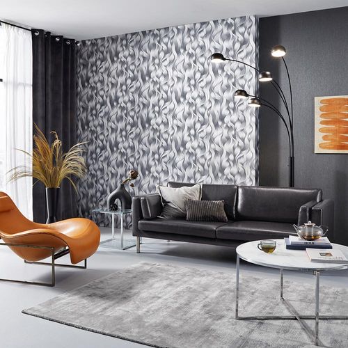 Produktbild Vliestapete ELLE Wellen Grafik anthrazit Glanz 10204-15