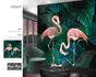 Info Image Photo Wallpaper Flamingos Leaves green pink Lesley