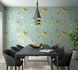Room Image Photo Wallpaper Monkeys Fruits blue yellow grey Dana