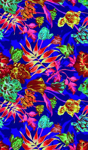 Artikelbild Fototapete Pflanzen Pop Art lila bunt Naima Marburg