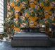 Room Image Photo Wallpaper Flowers Leaves orange green Jacinta