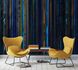 Room Image Photo Wallpaper Beams Stripes black blue Berit